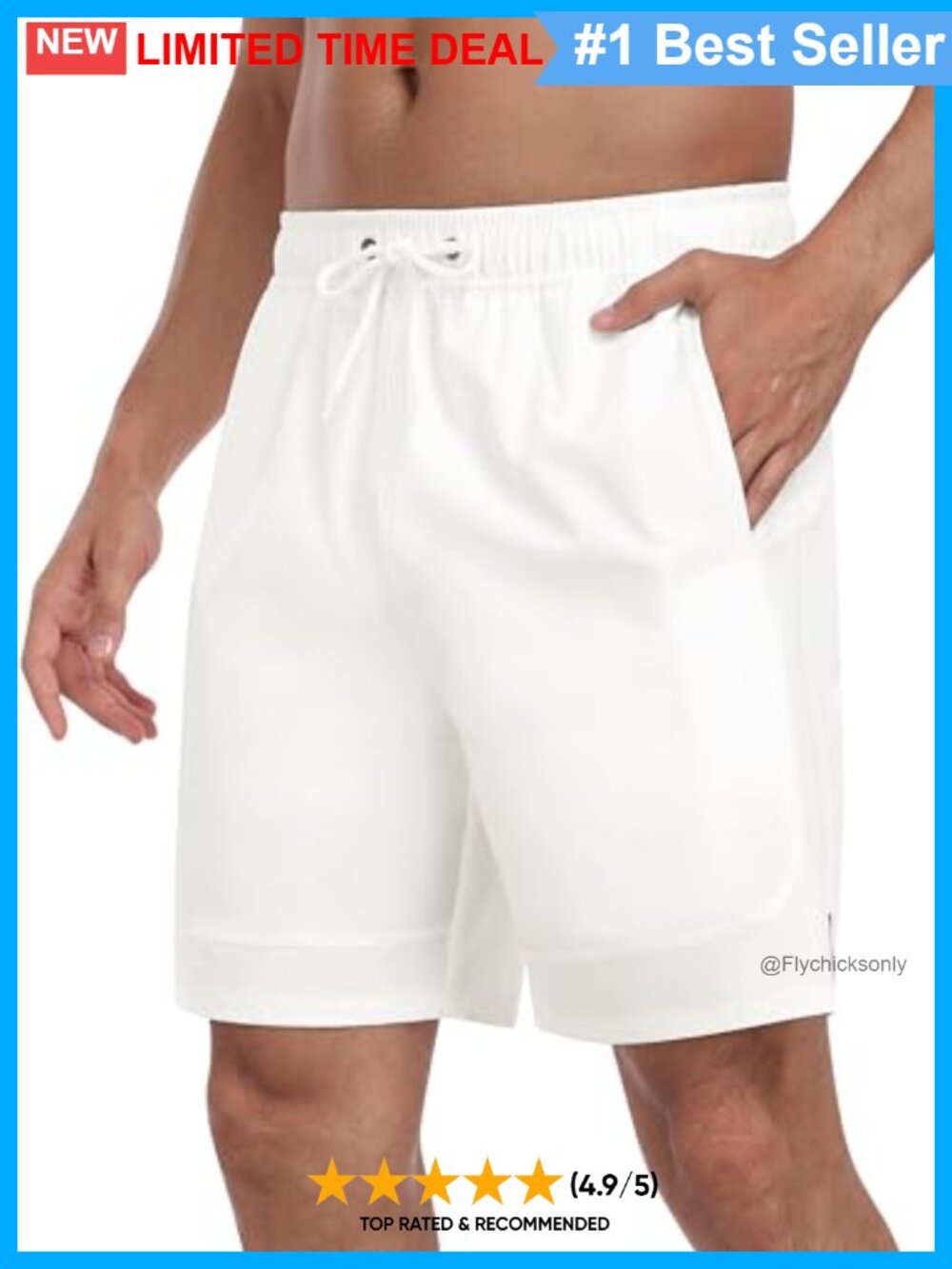 Men's Swim Trunks 7 Inch with Compression Liner Quick-Dry UPF50+ Board Shorts